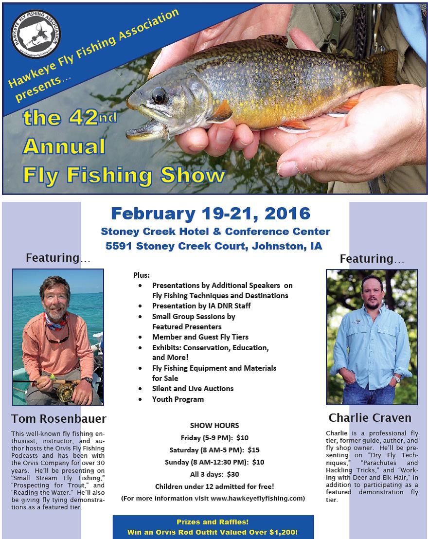 Hawkeye Fly Fishing Association Annual Fly Fishing Show Iowa